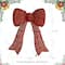 Glitzhome® 35.75"H Lighted Christmas 3D Fabric Bow Outdoor Decor